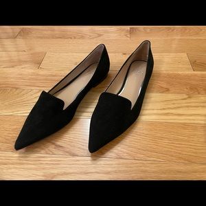 Paolo black suede flat